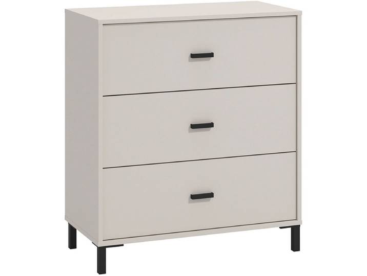 Kommode SALONA 3 Schubladen 40x80x90cm cappuccino eiche