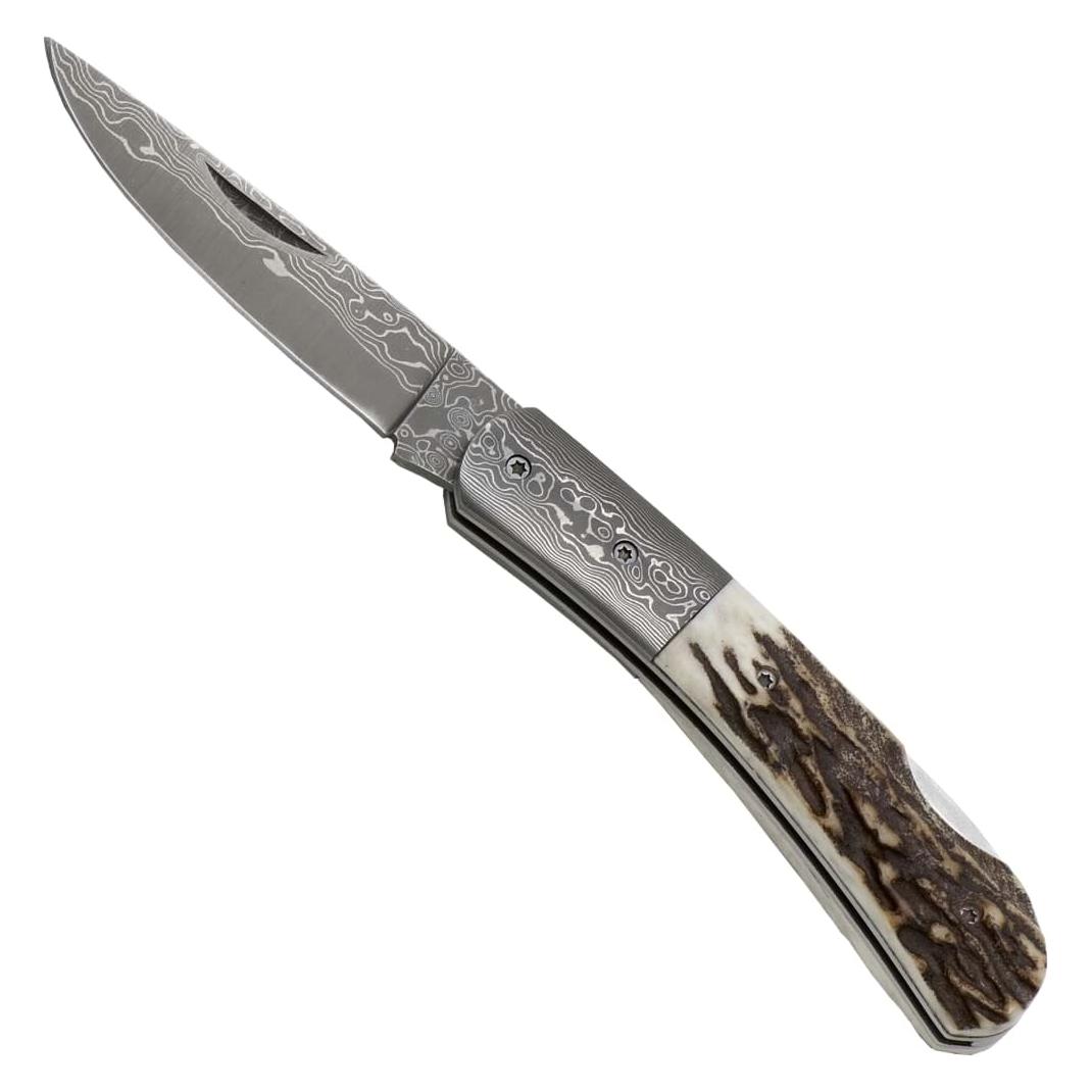 Haller Damast-Taschenmesser Hirschhorn 42971 (7 cm) (36612821)