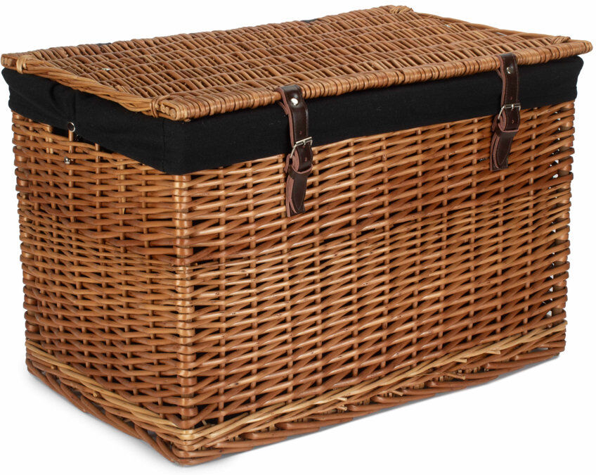 August Grove Wicker Decorative Basket Double Steamed/Black Lining