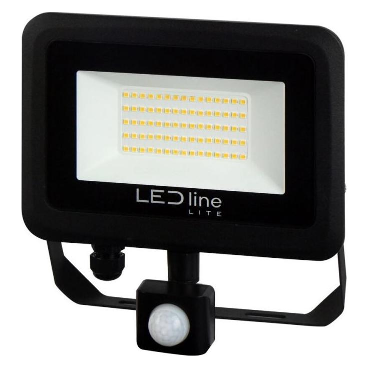 Ledline LED-Reihe LITE, Scheinwerfer PHOTON 50 W, 4000 K, 5000 lm, mit Bewegungsmelder, IP65 (203556)