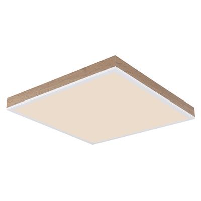 GLOBO LIGHTING LED Deckenleuchte "DORO", braun (weiß), 1 Stk., Leuchten, Deckenlampe/holzoptik/quadratisch/Wohnzimmer/Schlafzimmer, LED Deckenleuchte