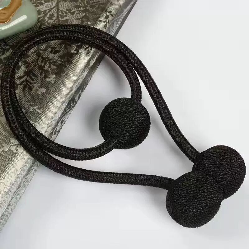 INF Magnetische Vorhang Raffhalter, kein Bohren erforderlich, moderner Stil Schwarz