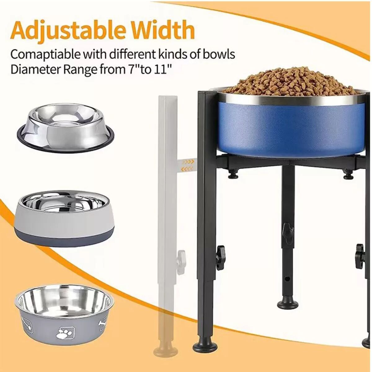 INF Support Réglable pour Gamelle Chien - Station Alimentation