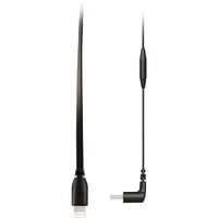 USB Adapterkabel, USB-C Stecker 90° > Lightning Stecker schwarz, 30cm