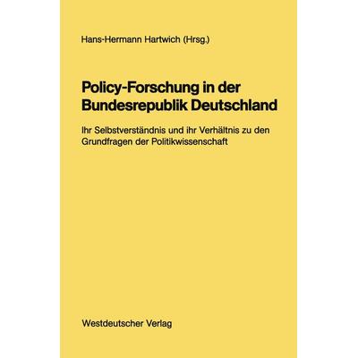 Policy-Forschung in der Bundesrepublik Deutschland, Taschenbuch von , VS Verlag für Sozialwissenschaften, 978-3-531-11755-3