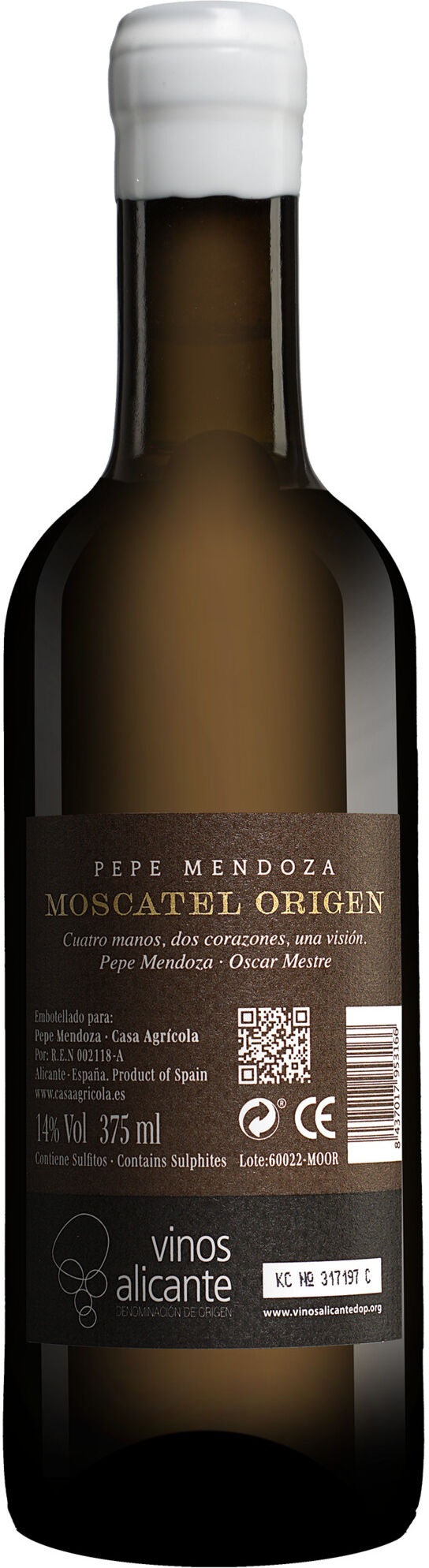 Casa Agrícola Pepe Mendoza Moscatel Origen - 0,375 L. 2019 14% Vol. Sehr Süß aus Spanien