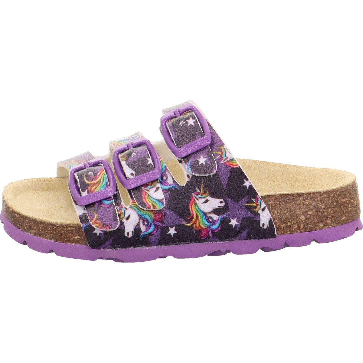 Superfit Fussbettpantoffel viola/mehrfarbig (8560) 41 1-800113-8560-41