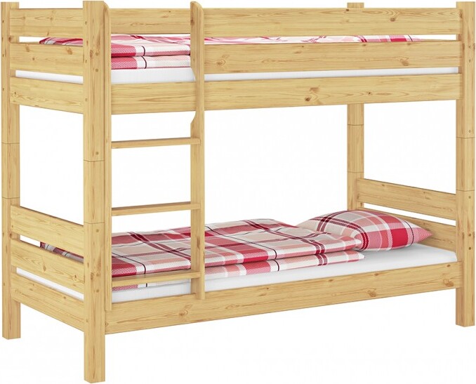 Etagenbett Kiefer massiv 80x220 Zubehör wählbar Nische 80 teilbar Stockbett V-60.16-08-220T80Rollrost inkl.
