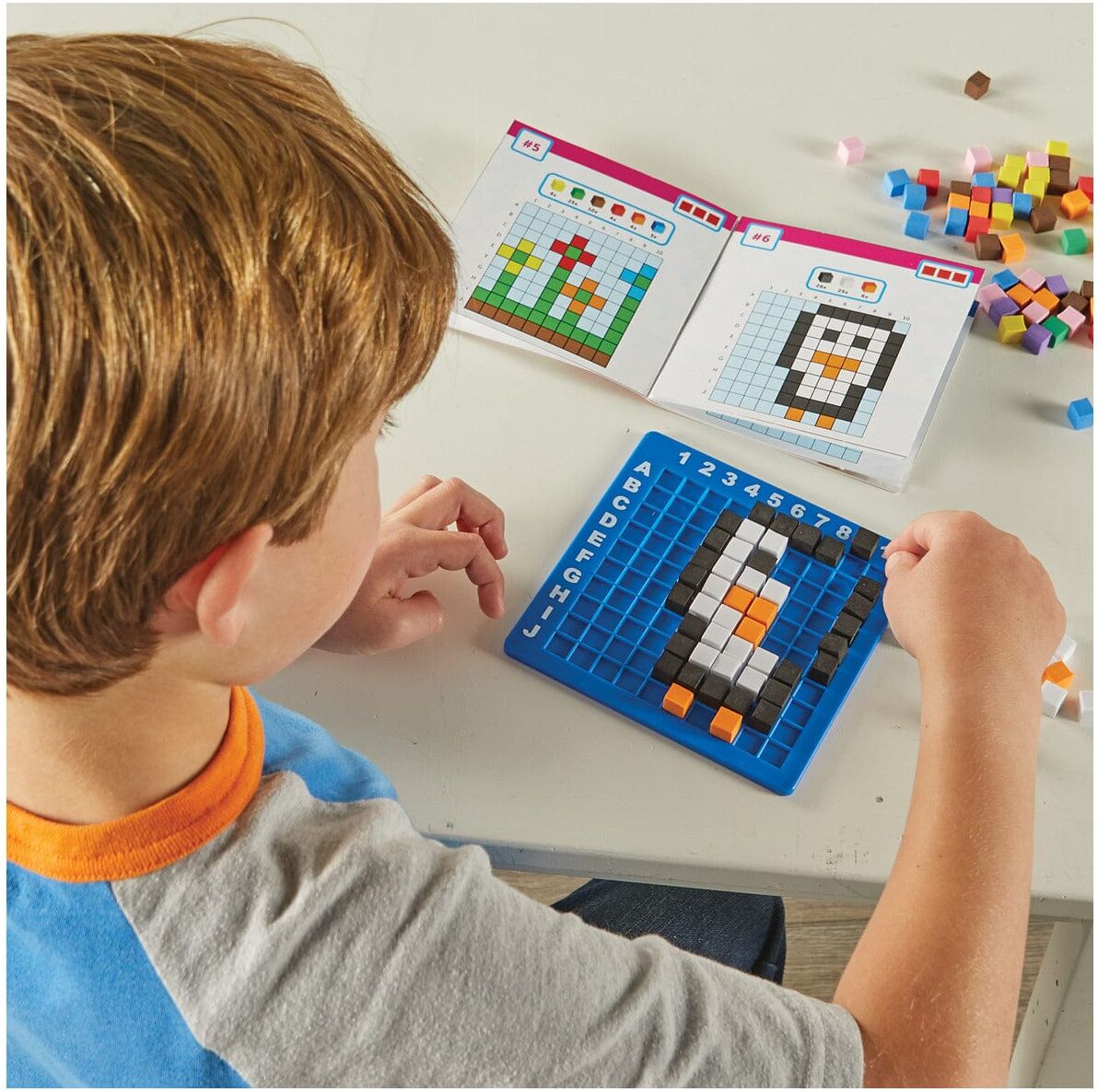 Learning Resources STEM Explorers Pixel Art Challenge for Kids Aged 5 and Up - Interactive Learning Toy with Coding Principles and Artistic Design