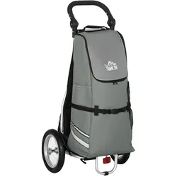 HOMCOM HOMCOM 2 in 1 Lastenanhänger Einkaufstrolley für Einkaufswagen Fahrradanhänger Transportanhänger