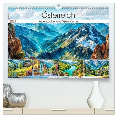 Österreich. Alpenzauber und Seenträume (hochwertiger Premium Wandkalender 2027 DIN A2 quer), Kunstdruck in Hochglanz