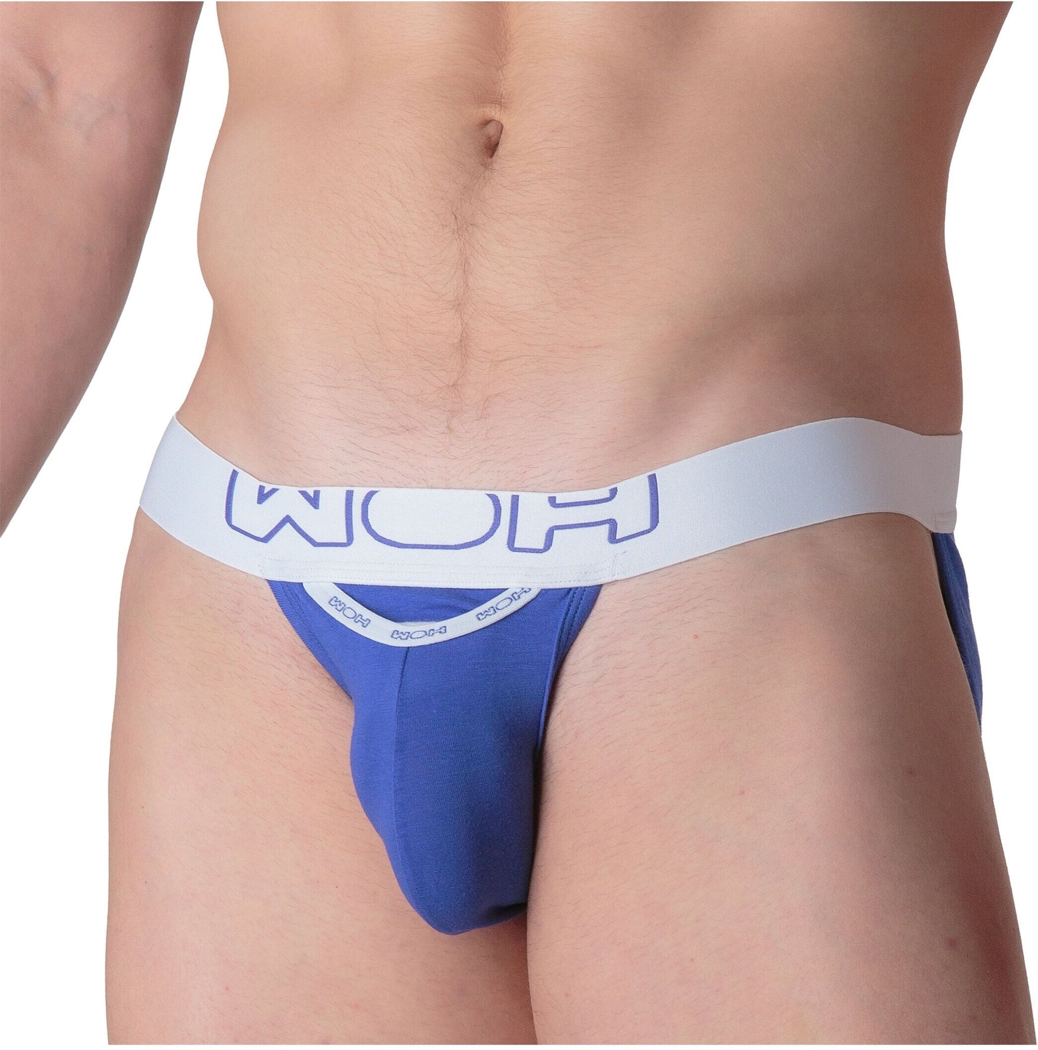 String WOH "String Sexy Fun Tanga-Slip 1er Pack", Herren, Gr. S, blau, Obermaterial: 95% Baumwolle CO. 5% Elasthan EL., Unterhosen String