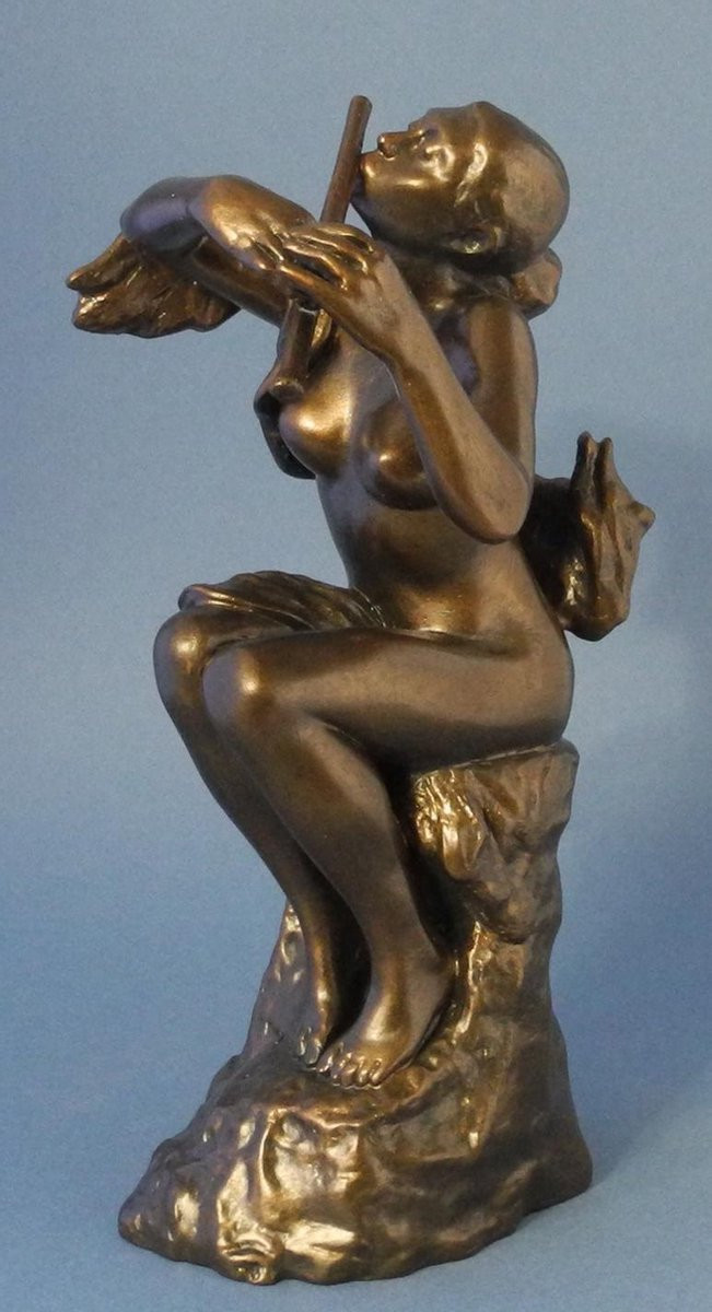 Camille Claudel La Joueuse de Flûte beeldje bronskleurig Hoogte: 23 cm