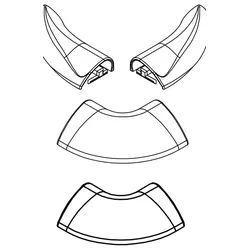 HSK Ersatzteile Wasserleistenendkappe, Weiß, E100211-29-04 E100211-29-04