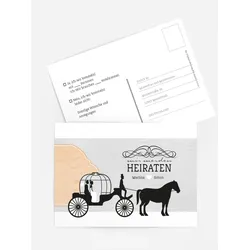 Antwortkarten Hochzeit selbst gestalten mit Spruch und Fotos im Onlinedesigner bei Meine-Kartenmanufaktur.de