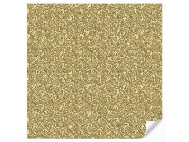 OnlyWow Tapete - Fächer - Geometrisch - Grün - 200x220 cm, Goldfarben, Papier, Rechteckig, 200x220 cm, Tapeten & Wandverkleidungen, Vliestapeten