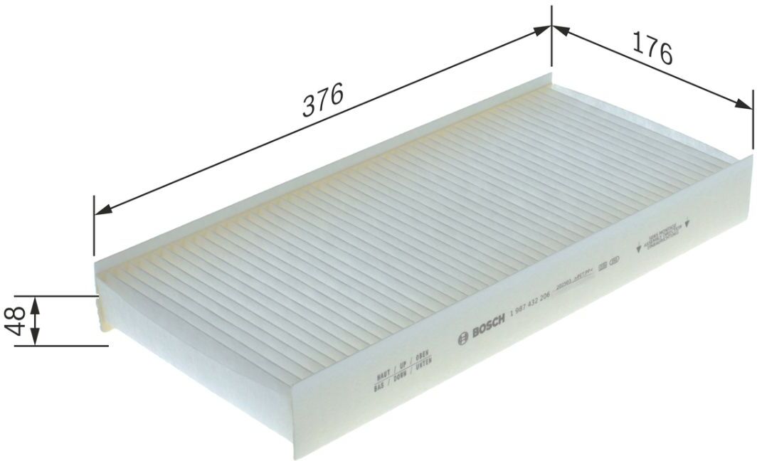 Bosch Filtro cabina 1 987 432 206