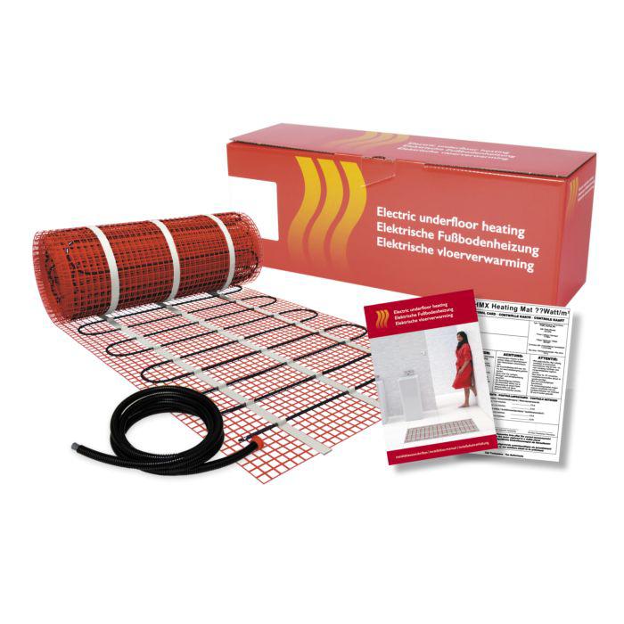 Riberger Heizmatte für elektrische Fußbodenheizung – 1,5 m² Paket Leistung: 150 W/m² (Gesamtleistung: 225 W), selbstklebend, wasserdicht