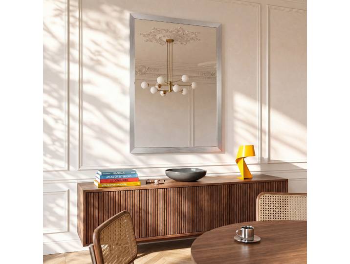 HABITAT - Miroir rectangulaire en acier inoxydable - 80 x 120 cm - Chrome - Elyo