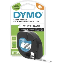 DYMO® Original Schriftband für LetraTag, Plastik - schwarz auf weiss