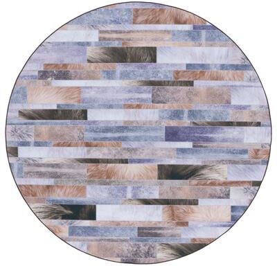 SAFAVIEH Faux Hide Machine Washable Slip Resistant Gesualda Rustic Abstract Rug