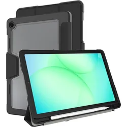 Just in Case ArmorElite Bücherregal (Samsung Galaxy Tab A11+, Samsung Galaxy Tab A9+), Tablet Hülle, Schwarz