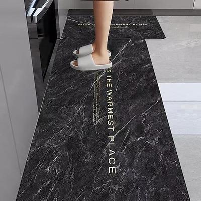 Küchenmatte aus Kieselgur, rutschfest, wasserdicht, öl- und schmutzabweisend, leicht zu reinigen, saugfähig, für Zuhause