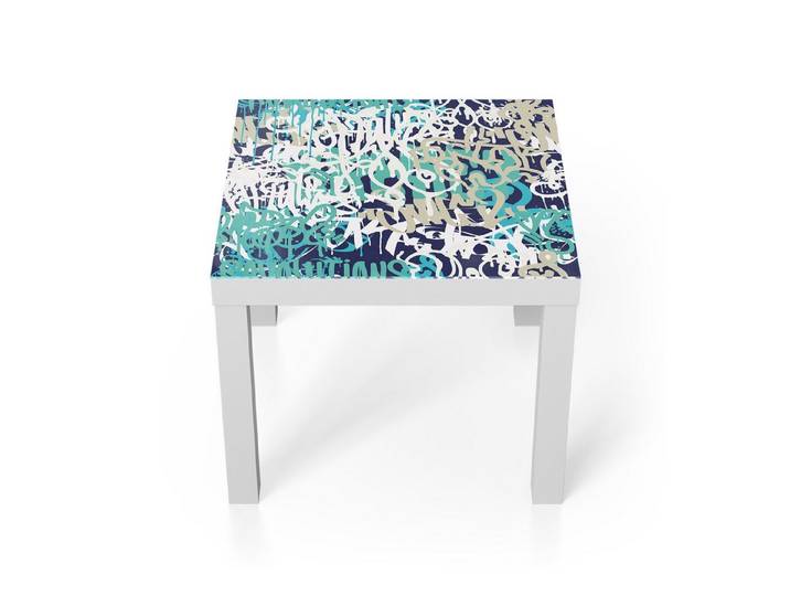 DEQORI Couchtisch 'Kalligrafie Chaos', Glas Beistelltisch Glastisch modern