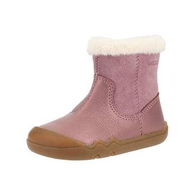 Stiefelette GEOX "Geox Stiefelette Leder", Damen, Gr. 22, rosa, Leder, Schuhe Stiefelette