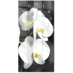 WANDUHR aus Glas 30x60 cm - Orchidee