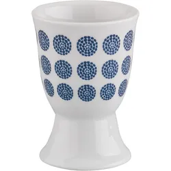 6x Cilio Eierbecher Amici Punkte, Eierbecher, Weiss, Blau
