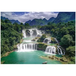 FOTOTAPETE 3D Effekt Wasserfall Natur Wald Wohnzimmer 400x280