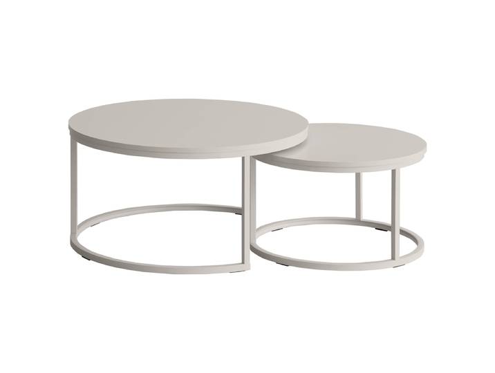 Couchtisch Hickry 2er-Set Ø 74cm Beige/Beige