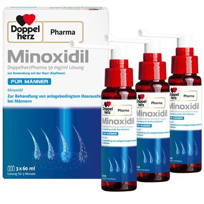 Minoxidil DoppelherzPhar.50mg/ml Lsg.Anw.Haut Mann 3x60 ml Lösung