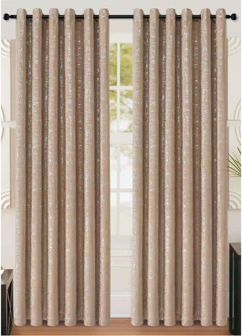Metro Freitas Room Darkening Curtain Beige 168cm Width x 183cm Drop