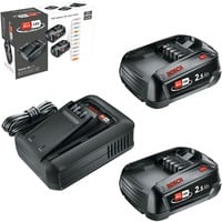 Akku Starter-Set 18V 2x 2,5Ah + Schnellladegerät AL 18V-44 schwarz, 2x Li-Ionen Akku 2,5Ah, POWER FOR ALL ALLIANCE