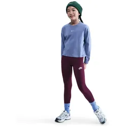 NIKE Sportswear Classics High-Waist Leggings Mädchen 610 - bordeaux/white XL (156-166 cm)