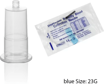 Inspire Curations Disposable Veterinary Butterfly Blood Collection Needles 50PCS blue 23g