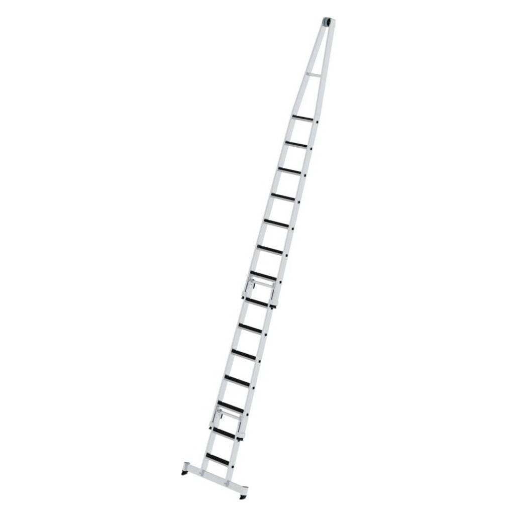 Guenzburger Stufen-Glasreinigerleiter-Satz mit nivello-Traverse und clip-step R13 Kombi mit 2 Unterteilen (Gerüst, 610 cm) (040742)