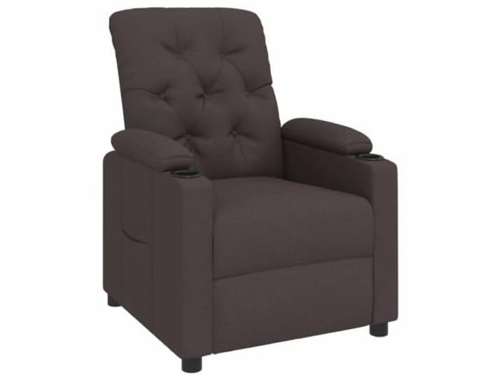 KDVXBCQJH Relaxsessel mit Liegefunktion Dunkelbraun Stoff TV Sessel Manuell verstellbarer Fernsehsessel für Wohnzimmer mit bequemer Polsterung, verstellbarer Fußstütze und stabilem Rahmen.