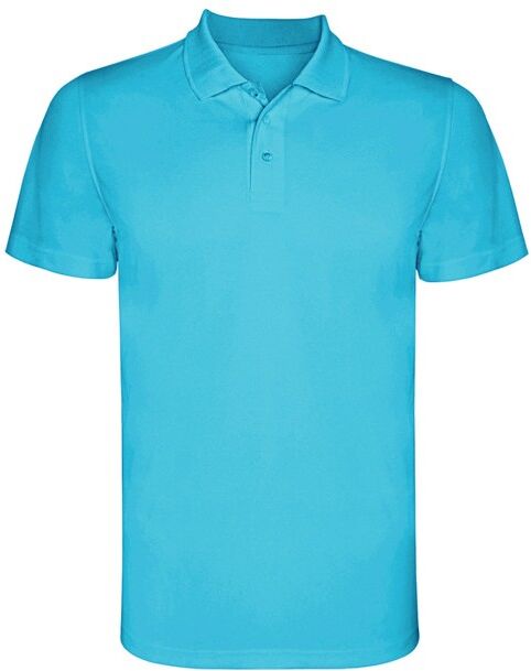 Polo technique personnalisable respirant certifié UV Monzha S Turquoise