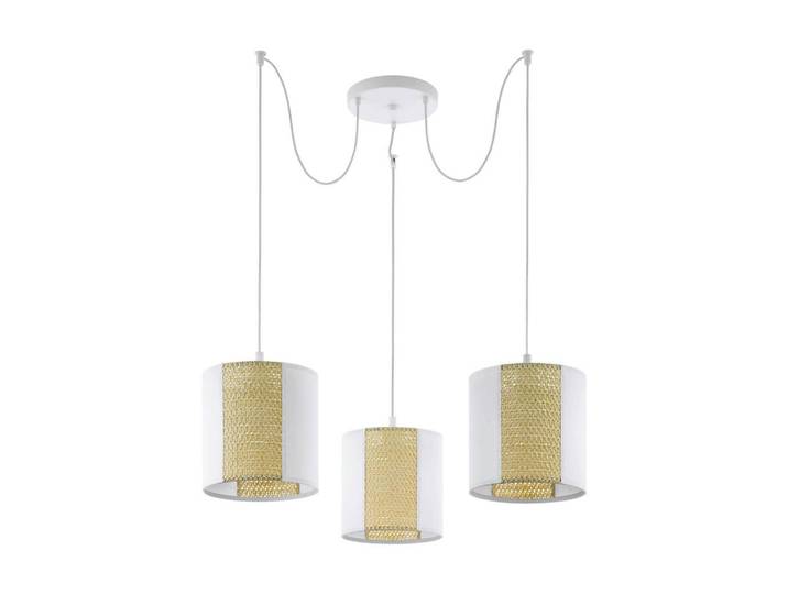 Eglo Hängeleuchte Arnhem, Braun, Weiß, Metall, Papier, Naturmaterialien, länglich, 130 cm, Lampen & Leuchten, Innenbeleuchtung, Hängeleuchten, Pendelleuchten