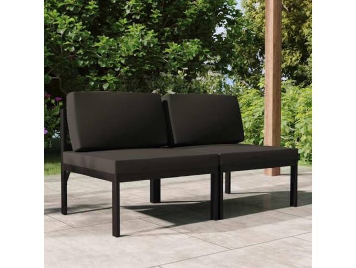 WDGJJFECNMUEHI Aluminium modulaire Anthracite 2 Places 12.9 Canapé de Jardin 2 Places avec Coussins, Aluminium Anthracite, Salon Modulaire d'Extérieur Résistant aux Intempéries