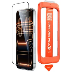 Torras Install Master Series (1 Stk., Apple iPhone 17 Pro Max), Smartphone Schutzfolie, Transparent