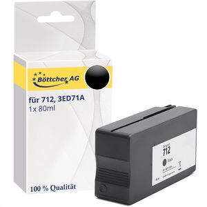 kompatibel für HP 712, 3ED71A, 80ml, schwarz