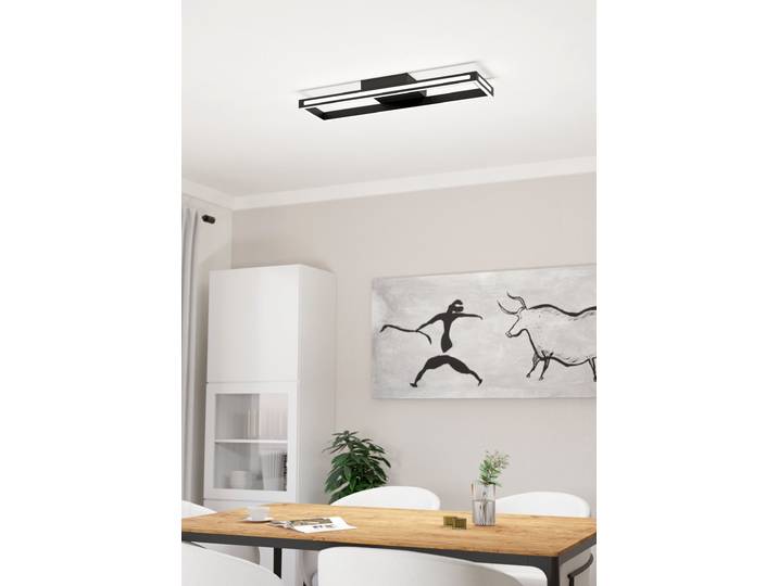 EGLO connect.z Smart Home LED Plafonnier Salivilanas-Z\, ZigBee\, App etvocale Alexa\, CCT\, dimmable\, plafonnier métallique noir
