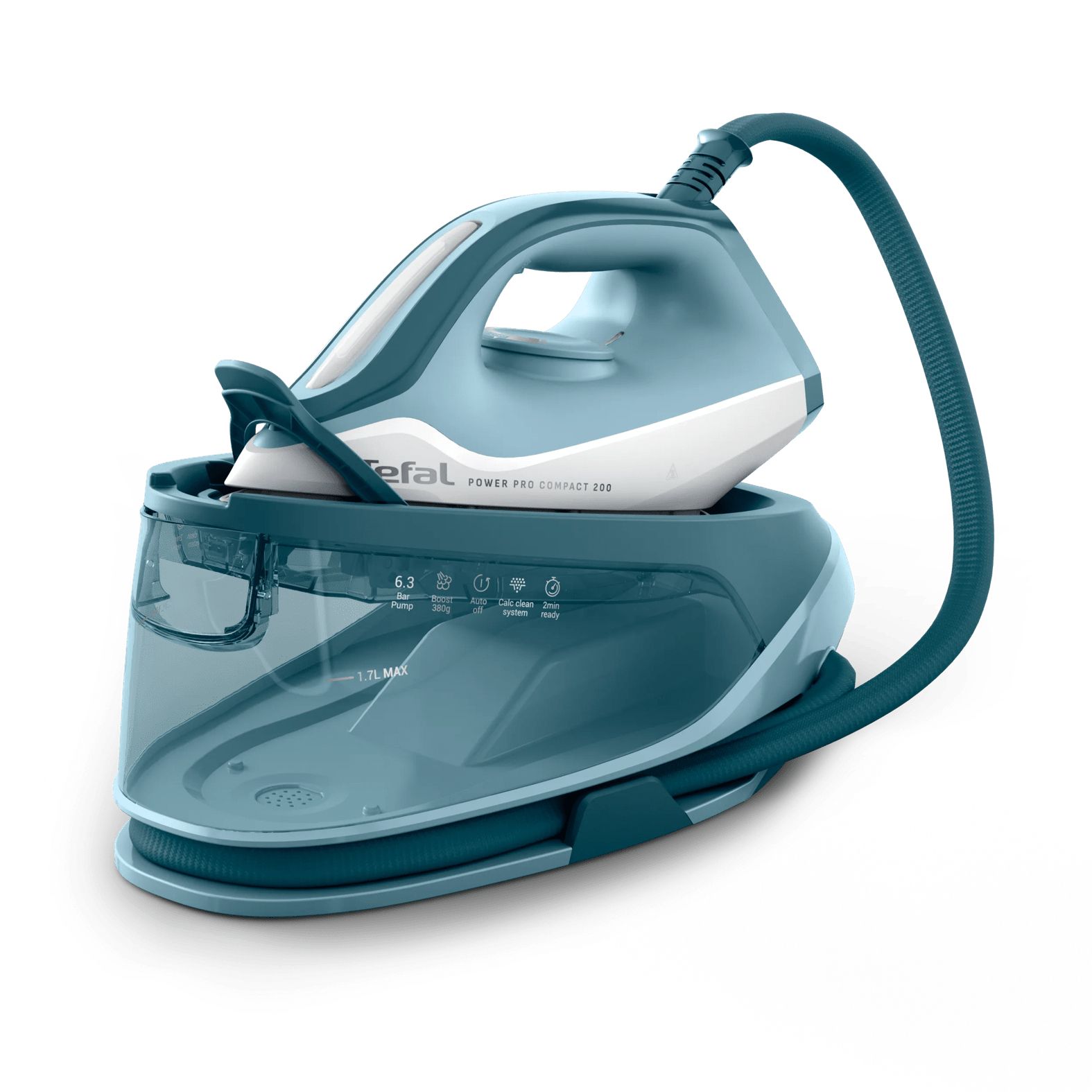 Tefal SV6212 Power Pro Compact 200 2400 W Dampfbügelstation 120 g/min (Türkis) SV6212E0