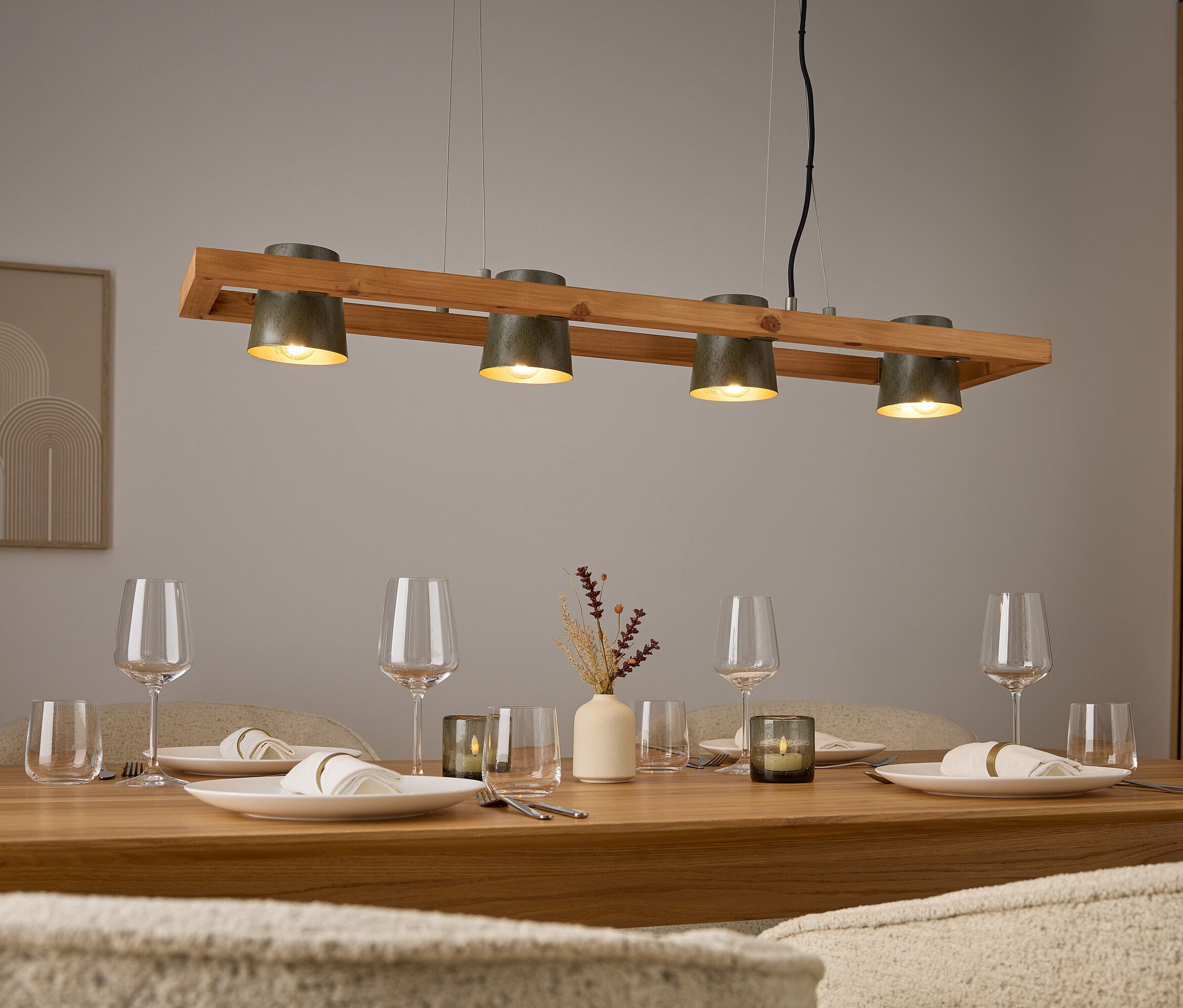 Trio Pendelleuchte »Bell« - braun