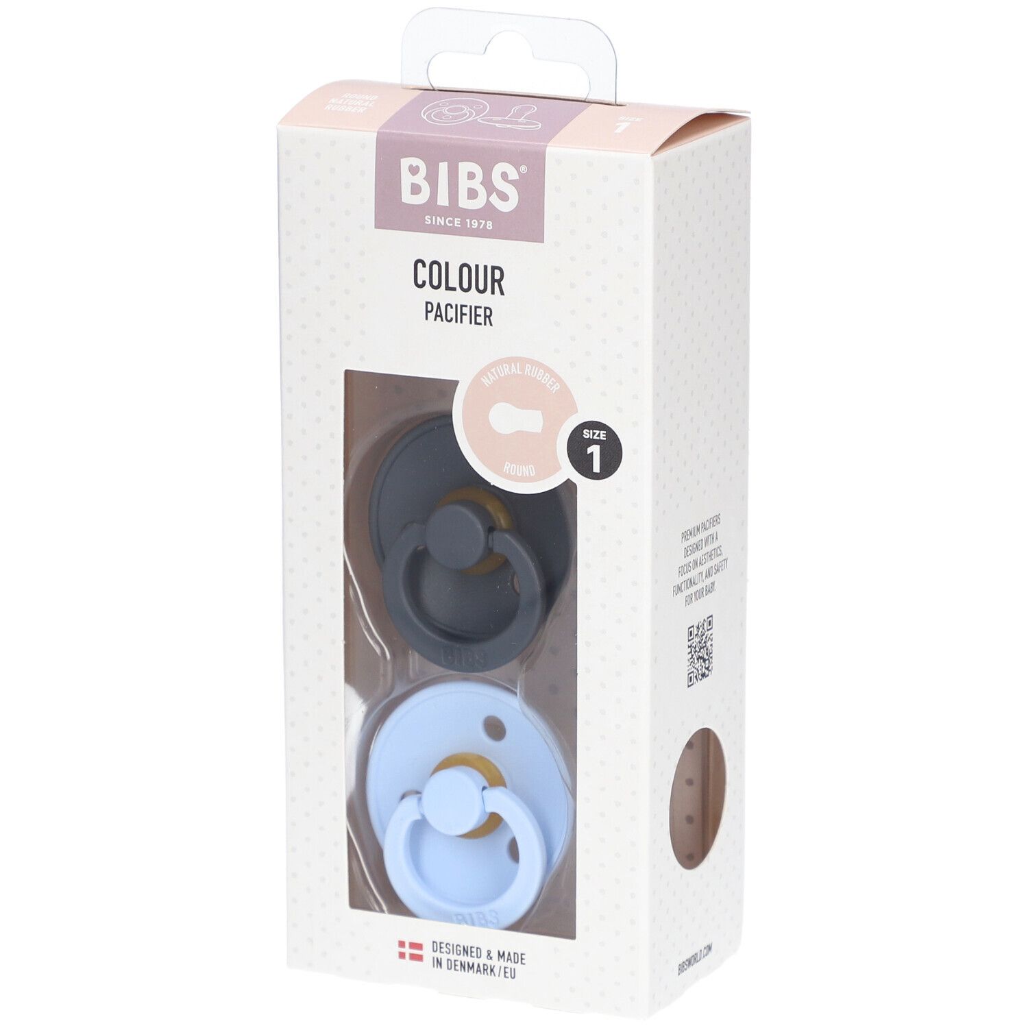Bibs Fopspeen Latex Iron - Baby Blue 0-6 Maanden 2 St Sauger