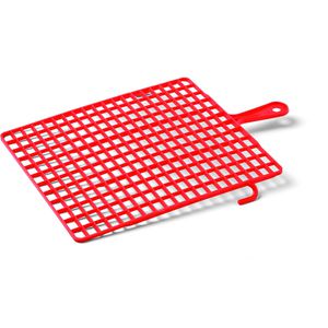 Schuller Abstreifgitter 40420, Kunststoff, rot, 20 x 27cm